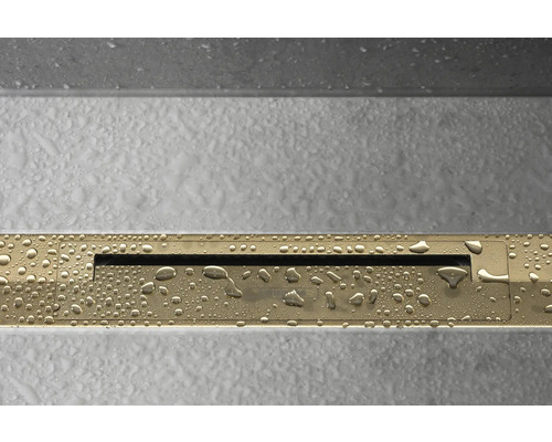 Edelstahl Duschrinne mit Wasserperlen