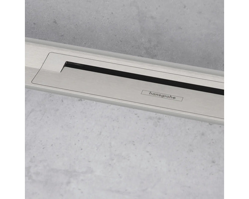 Hansgrohe Logo auf einer Duschrinne