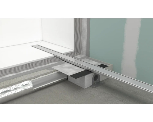 Installation de caniveau de douche dans salle de bain
