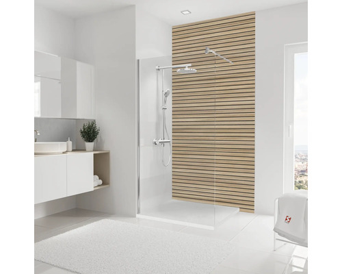 Duschrückwand SCHULTE DecoDesign Lärche Japandi horizontal 255 x 125 cm D1902225 539