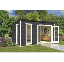 Abri de jardin avec fenêtres et porte double