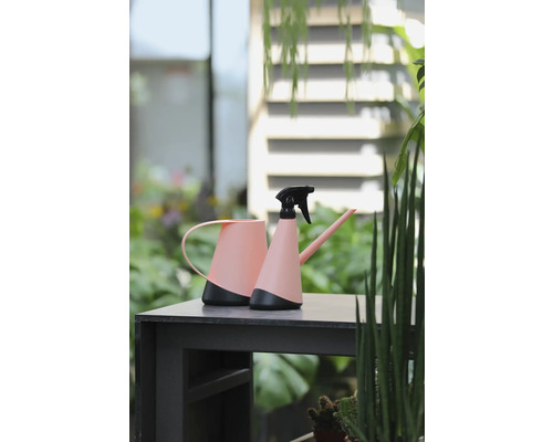 Giesskanne und Pflanzensprüher für den Garten auf einem Tisch