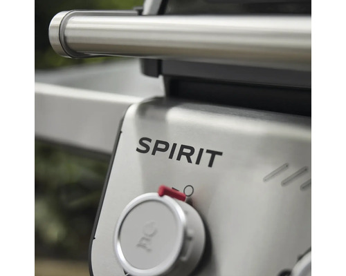 Vue détaillée d''un barbecue Spirit avec régulateur de température