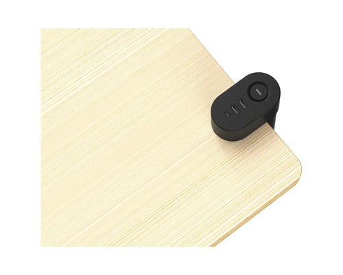 Plateau de table en bois avec ports USB