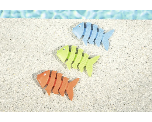 Dekofiguren in Fischform aus Kunststoff