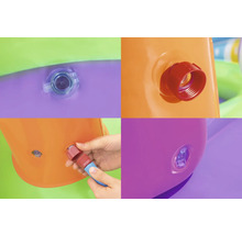 Detailansicht der Ventile eines aufblasbaren Pools