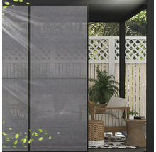 Scène de terrasse avec panneau japonais comme écran d''intimité