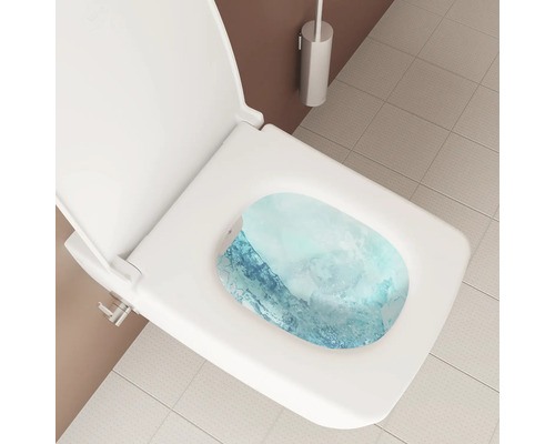 WC douche blanc avec couvercle ouvert