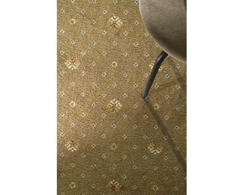 Vue détaillée d''un tapis avec motif et un pied de chaise