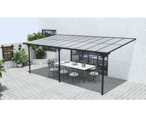 Pergola de terrasse avec table et chaises à l''extérieur