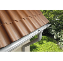 Marley Dachrinne Kunststoff halbrund Fenstergrau RAL 7040 NW 150 mm 4000 mm