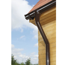 Gouttière Marley plastique semi-circulaire marron chocolat RAL 8017 DN 150 mm 4000 mm