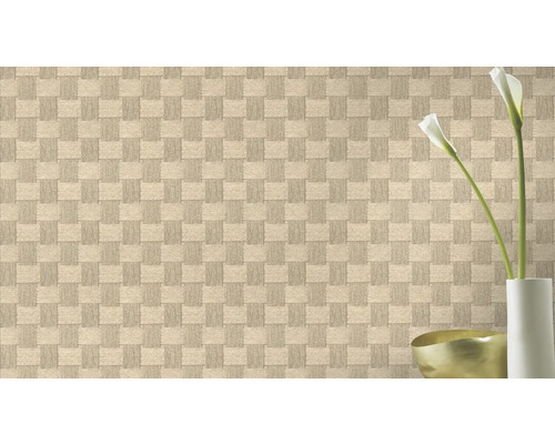 Papier peint à motifs avec design tressé pour l''intérieur.