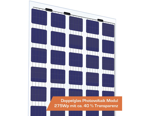 Doppelglas Photovoltaik Modul zur Stromerzeugung