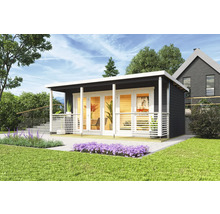 Modernes Gartenhaus mit Terrasse im Aussenbereich