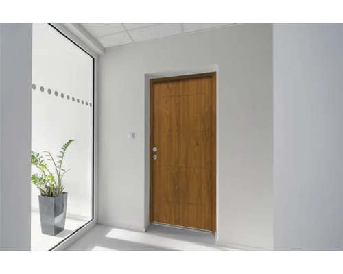 Porte intérieure en bois dans une pièce lumineuse