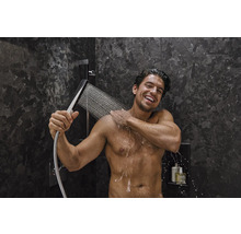 Douchette tube hansgrohe Pulsify E 100 1jet EcoSmart+ carrée 26 x 40 mm chrome 24321000