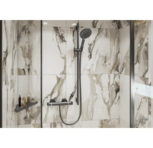 Brausestange hansgrohe Unica S Puro brushed black chrom gebürstet Brausestangenlänge 718 mm mit Isiflex Brauseschlauch 1600 mm 28632340