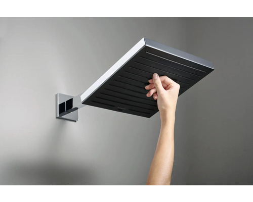 Pomme de douche de tête carrée avec main pour installation de salle de bain