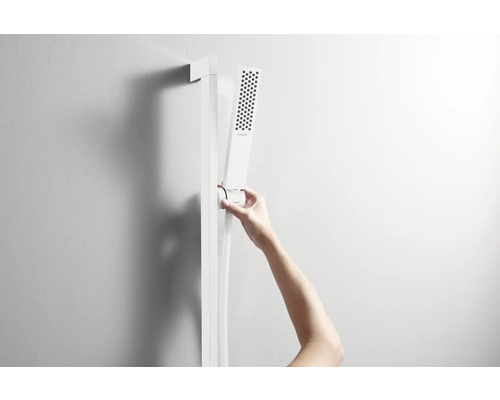 Brausestangenset mit Handbrause an Wand