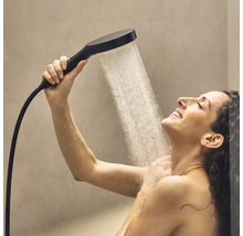 Brausegarnitur hansgrohe Rainfinity S Puro 130 3jet schwarz matt Brausestangenlänge 720 mm 28745670