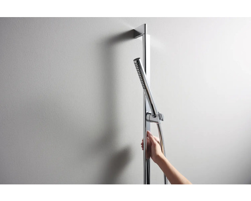 Aufputz-Brausestange mit Handbrause und Brauseschlauch