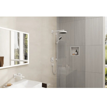 Brausegarnitur hansgrohe Rainfinity S Puro 130 3jet weiß matt Brausestangenlänge 1008 mm 28743700