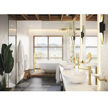 Brausestange hansgrohe Unica S Puro polished gold optic glänzend Brausestangenlänge 1008 mm mit Isiflex Brauseschlauch 1600 mm 28631990
