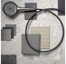 Brausegarnitur hansgrohe Rainfinity S Puro 130 3jet brushed black chrom matt Brausestangenlänge 1008 mm 28743340