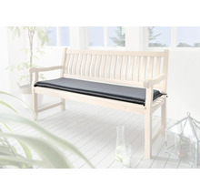 Banc de jardin avec coussin d''assise anthracite