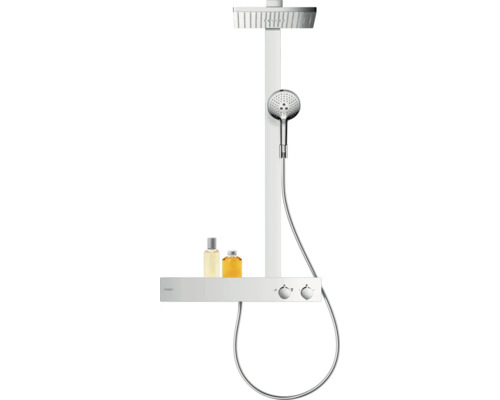 Système de douche avec douche de tête, douchette à main et tablette