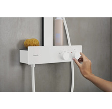 Duschsäule inkl. Thermostat hansgrohe Rainfinity 250 1jet EcoSmart weiß matt 28742700