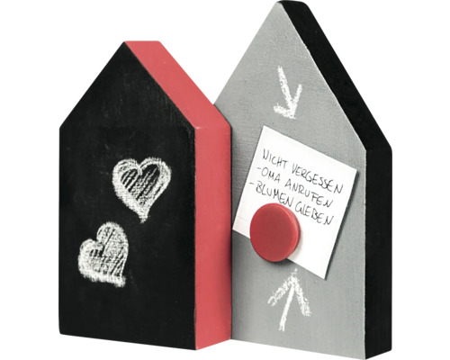 Dekorative Notizhalter in Hausform mit Magnet