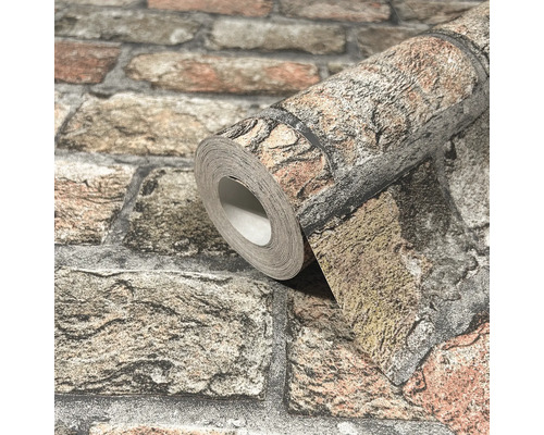 Tapetenrolle mit Backsteindesign