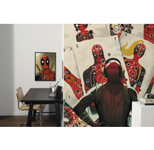 Image murale avec un motif de bande dessinée dans un bureau