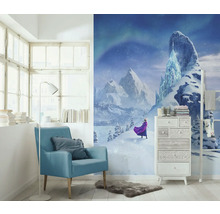 Dekoréiert Zëmmer mat Fototapete mat Wanterlandschaft