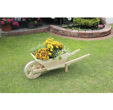 Brouette à plantes «Spreewald» en bois 113 x 32 x 40 cm naturel