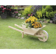Brouette à plantes «Spreewald» en bois 113 x 32 x 40 cm naturel