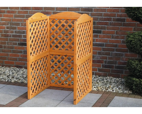 Paravent en bois avec structure en treillis pour le jardin