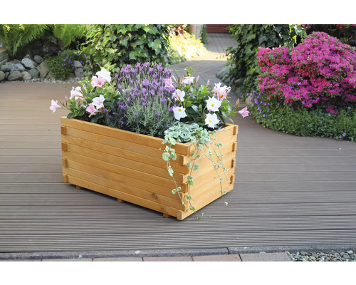 Jardinière «Siena» en bois avec film pour plantes 79,5 x 49,5 x 38,5 cm marron Jardinière «Siena» en bois avec film pour plantes 79,5 x 49,5 x 38,5 cm marron
