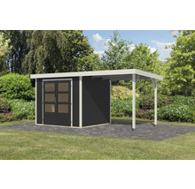 Abri de jardin en bois avec toit dans le jardin