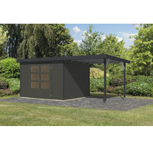 Abri de jardin avec annexe dans le jardin