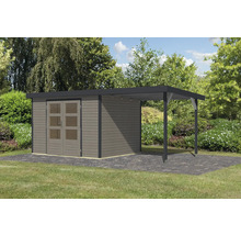 Abri de jardin en bois avec carport
