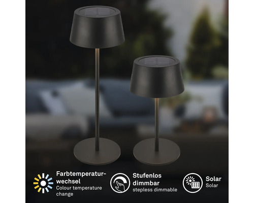 Deux lampes solaires pour l''extérieur
