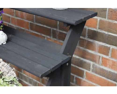 Étagère à fleurs en bois avec trois niveaux