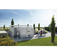 Gerätehaus Biohort HighLine H3 Doppeltür 275 x 235 cm silber-metallic