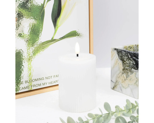 Bougie LED décorative avec effet de flamme