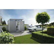 Gartenhaus Biohort AvantGarde Doppeltür Gr. A3 inkl. Regal und Werkzeughalter 180 x 300 cm quarzgrau-metallic