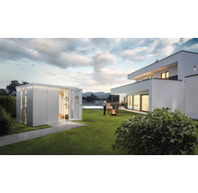 Gartenhaus Biohort Neo 2D Standardtür 347,5 x 235,5 cm silber-metallic