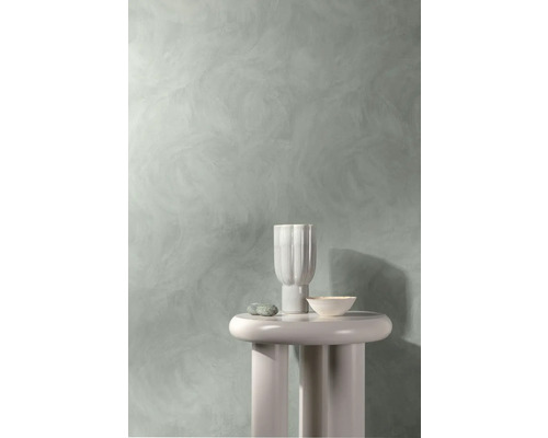 Décoration murale avec technique à spatule, table avec décoration